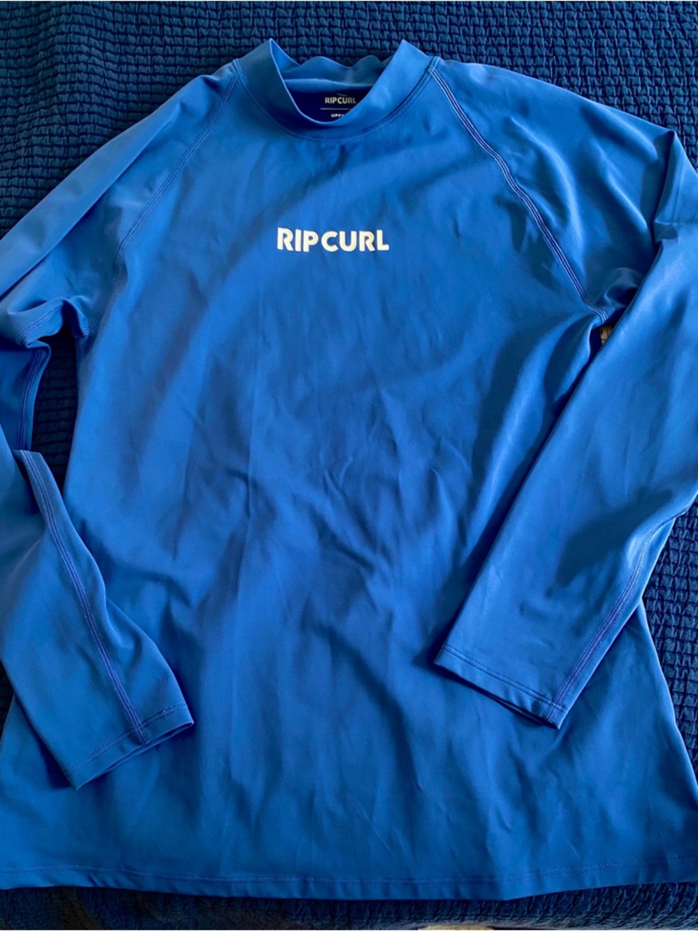 Rip Curl Denim/light Navy Blue Long-Sleeve Surf Top Rashguard